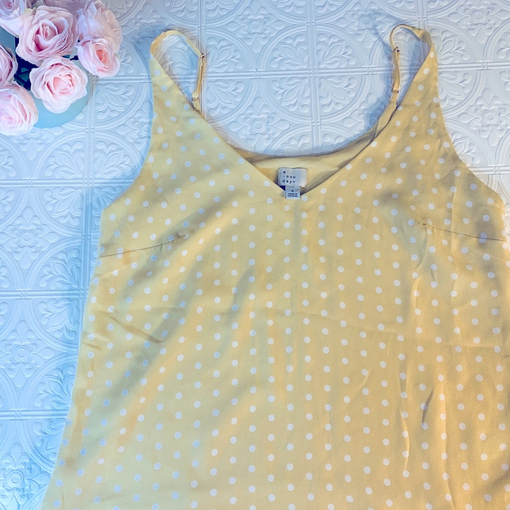 Polka Dot Tank Top Flow Shirt